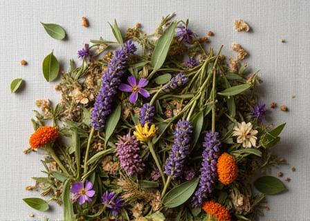A beautiful assortment of dried edible flowers and loose leaf tea